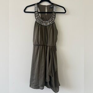 Brand New Dress w Embellished Neck Mandee Dress! Keyhole back closure in size M